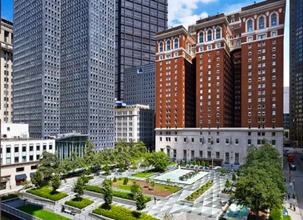 Photographic prospect of Mellon Square in Pittsburgh, PA