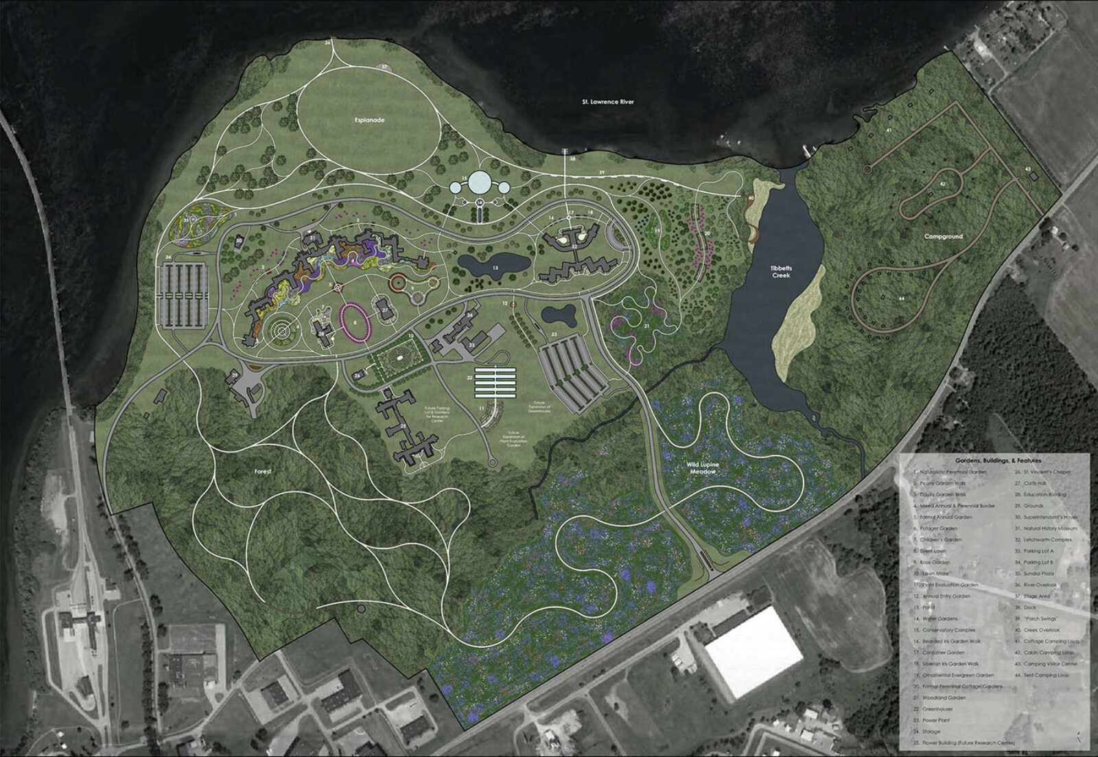 Plan of "Chimney Point Botanic Garden &amp; Natural History Museum" project