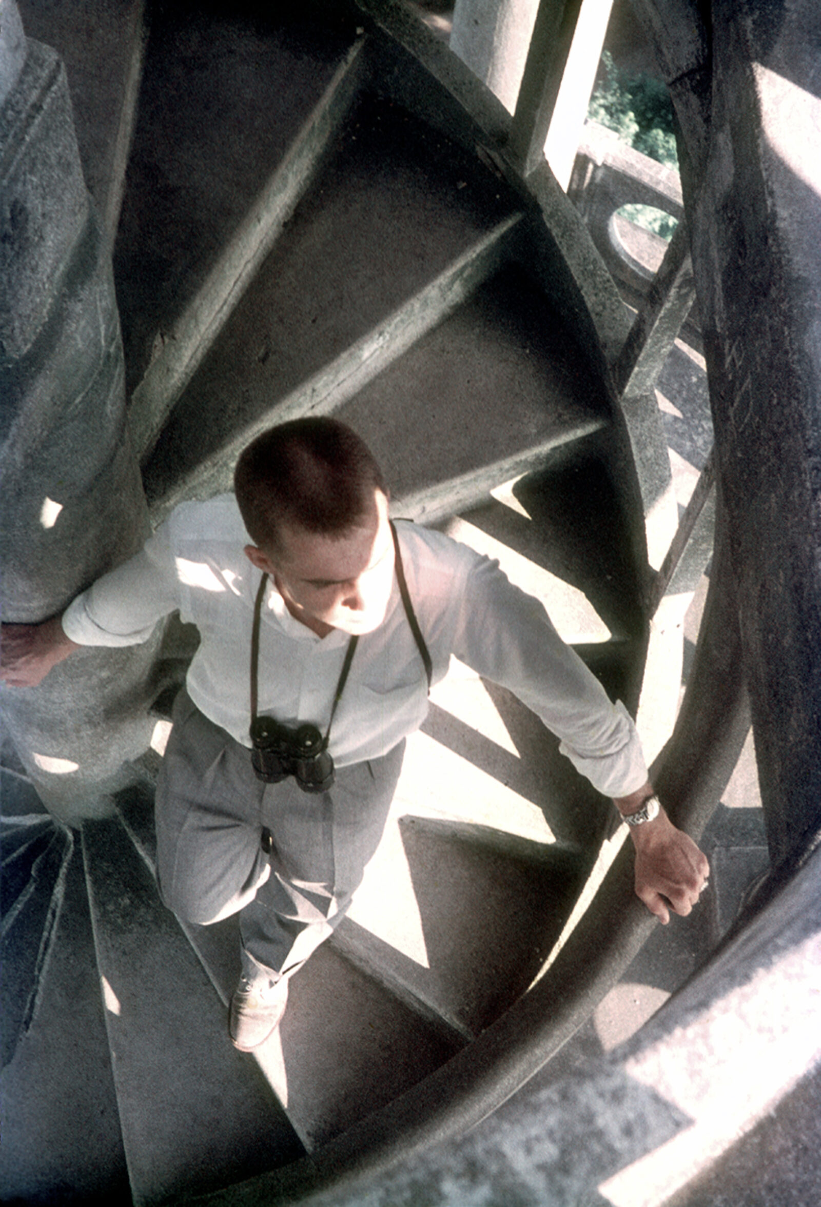 Photo of Joe Clark (BFALA 1957) inside the Observation Tower at Vicksburg National Military Park