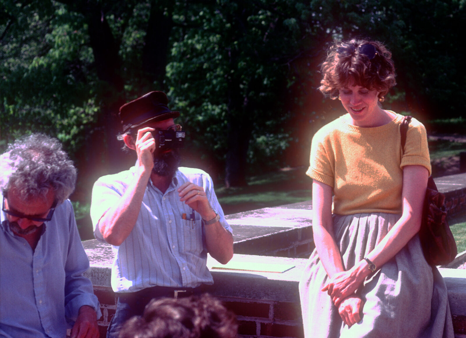 Photo of Professors Robert Riley, Lew Hopkins, and Cherie Kluesing at Allerton