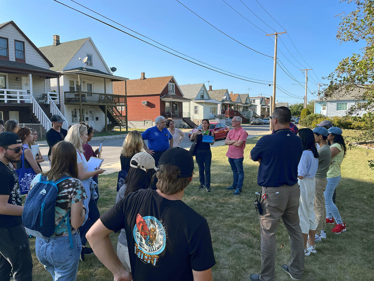 Prof. McGuire and Regional Design students meeting with Mayor Spear in Whiting, Indiana