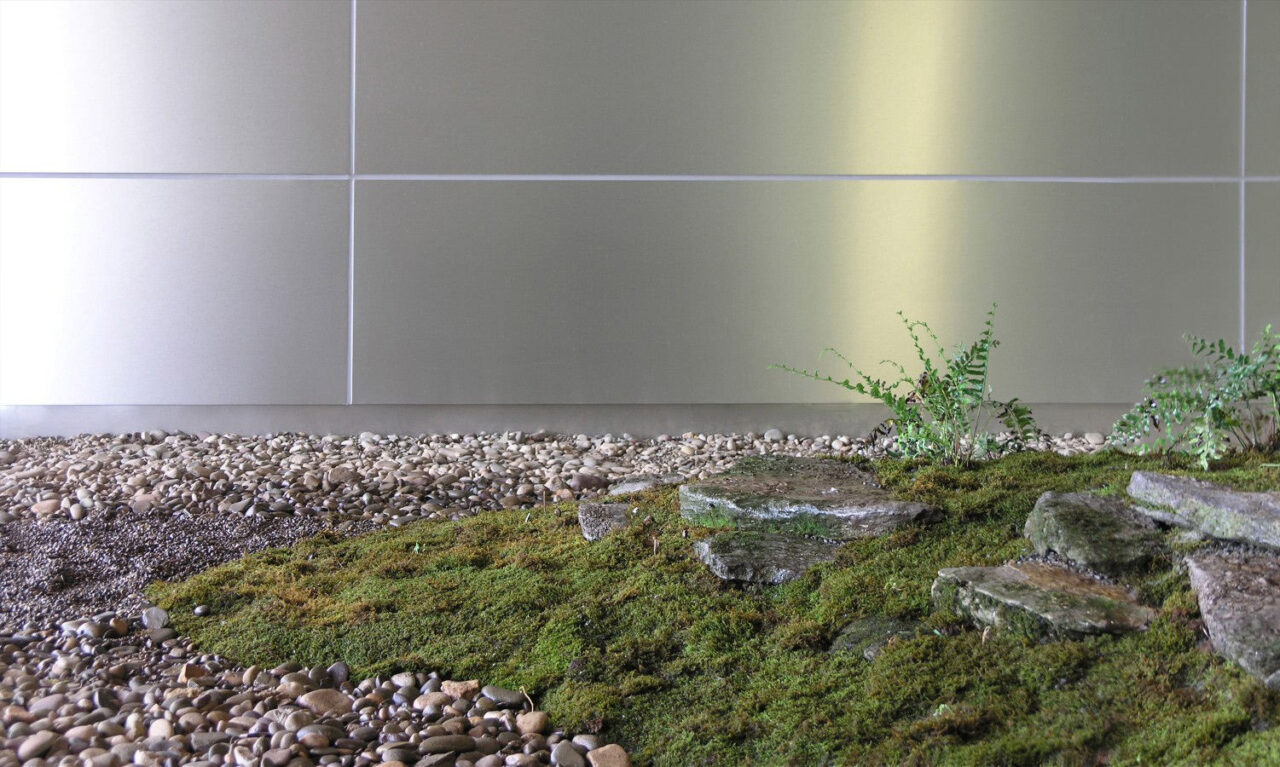 Photo of moss and fern garden in Millennium Science Complex at Penn State University