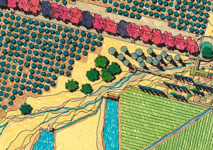 Detail of plan drawing of Foothill Mountain Observatory by Prof. Terry Harkness