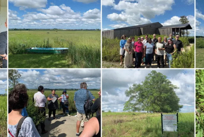 faculty and staffs at Bluestem Hall Nature School, which is adjacent to the Barnhart Prairie Nature Preserve in south Urbana.