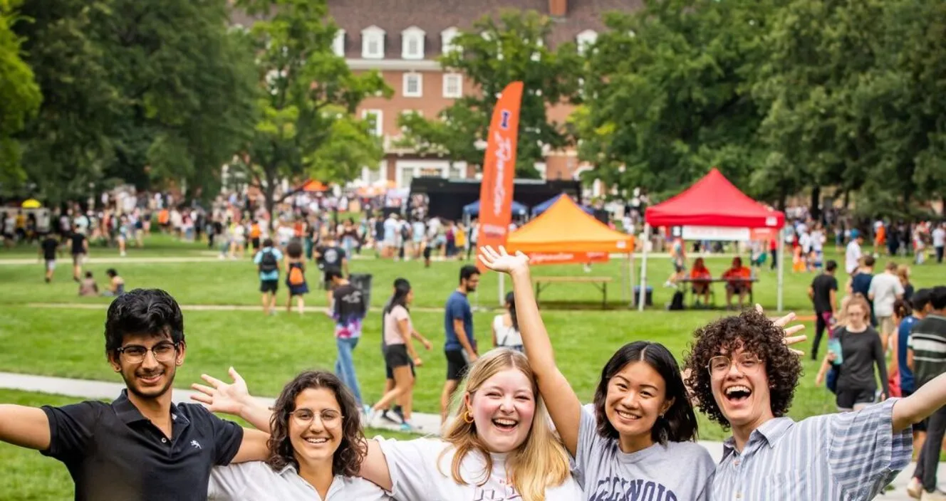 Music Students on the Quad