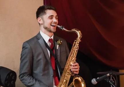 Student Playing Saxophone