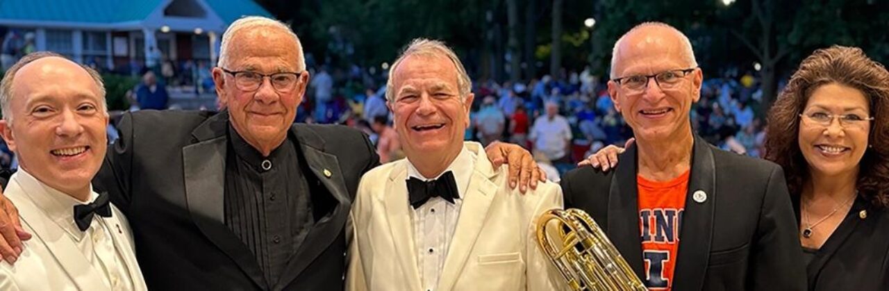 conductors and performers with the Wheaton Municipal Band