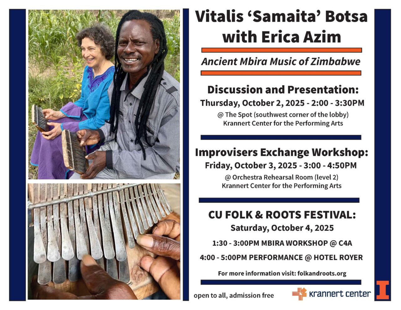 Vitalis 'Samaita' Botsa with Arica Azim: Ancient Mbira Music of Zimbabwe