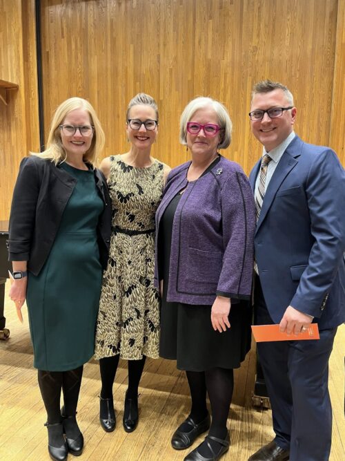 Bridget Sweet Investiture - Bridget, Janet Barrett, and guest speakers