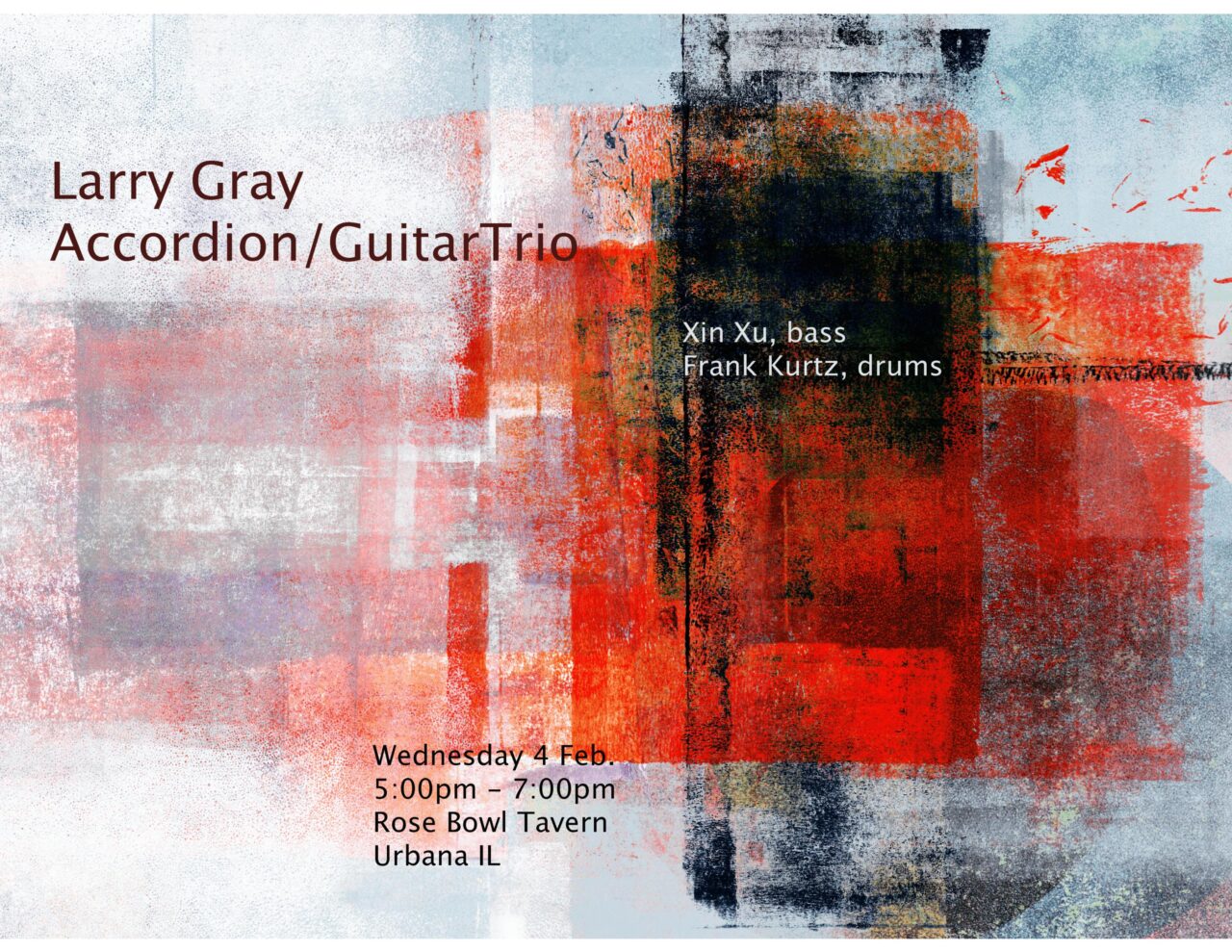 Larry Gray Trio Rose Bowl Tavern 2-4-26