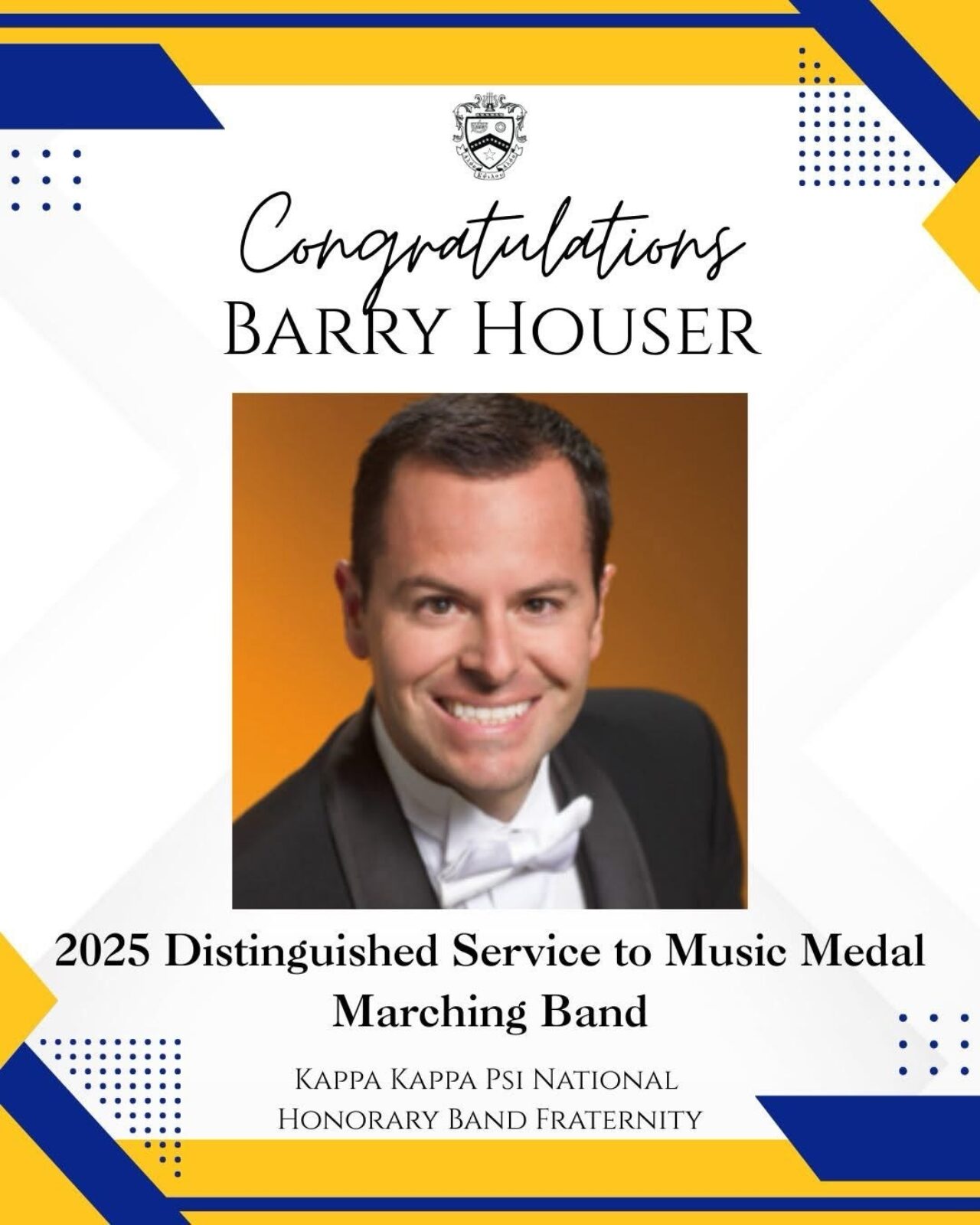 Barry Houser Kappa Kappa Psi Award