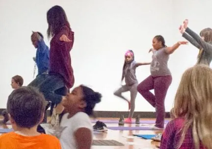 Students from Champaign's South Side Elementary School participated in KAM Week at the Museum. The students engaged in art making, movement, music, and video projects.