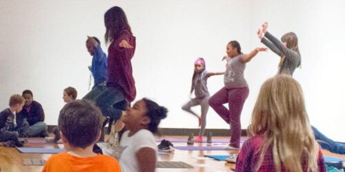 Students from Champaign's South Side Elementary School participated in KAM Week at the Museum. The students engaged in art making, movement, music, and video projects.