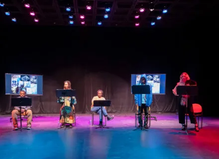 Staged reading of A Darkling at Night by Illinois Theatre. Photo by Darrell Hoemann  