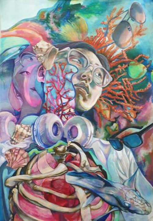 underwater self-portrait