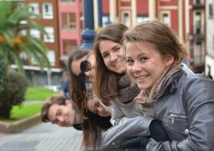 students standing in a line