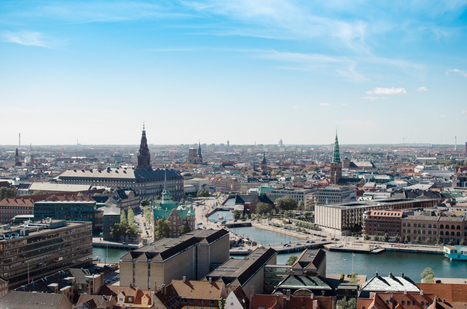 city view with water channels
