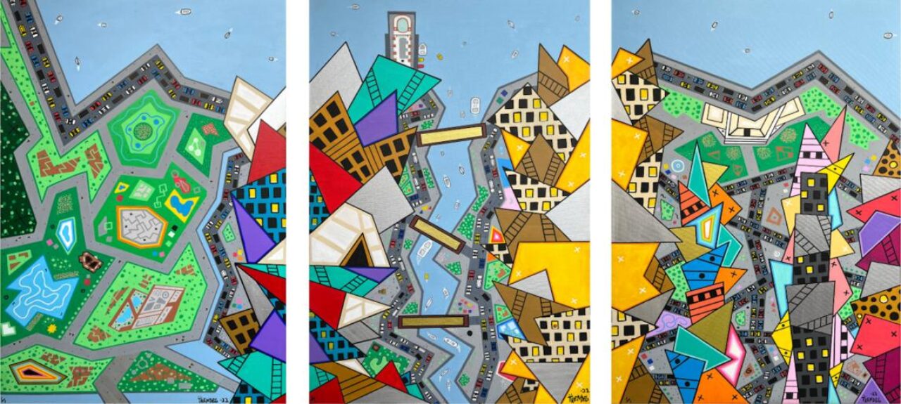 Pigeon Perspective (Triptych) by Blake Trendel, BFA Exhibition 2022