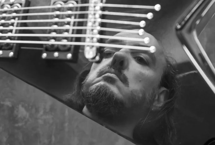 person looking at an instrument