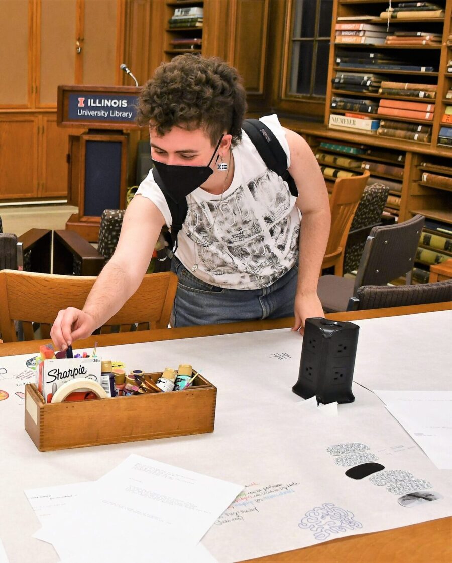 some people working at a crafts table