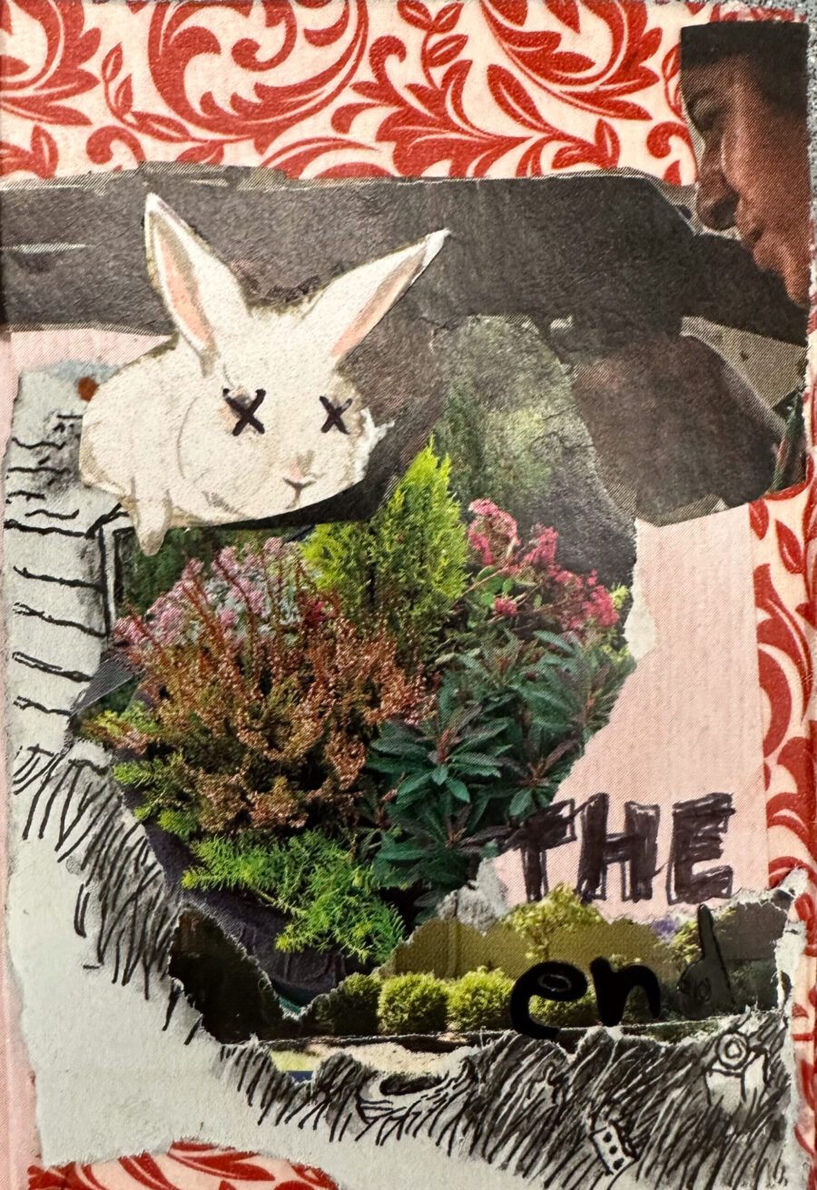 zine page with magazine cutouts