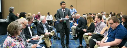 Professor Chakraborty leading a scenario planning training session at the National Planning Conference