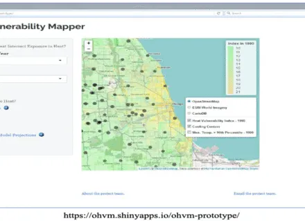 An early prototype of the vulnerability mapping tool for Chicago