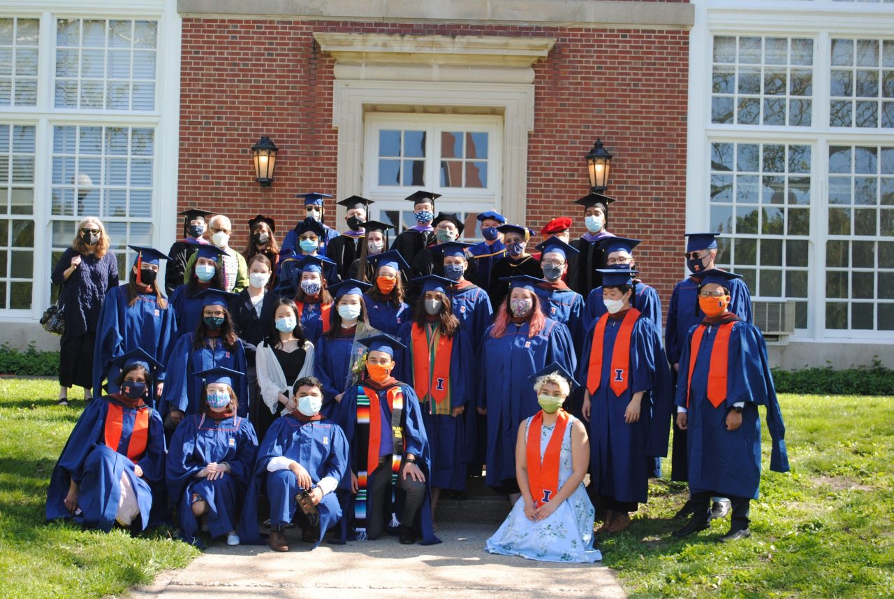 MUP graduates and faculty in front of Stock Pavilion