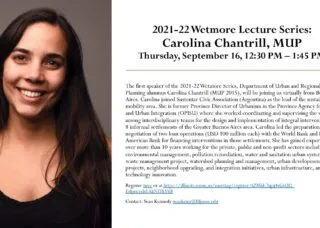 Flier with photo of Carolina announcing details of presentation