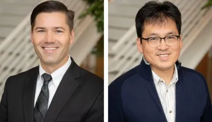 head shots of Aaron Brakke and Yun Kyu Yi