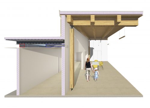 HVAC system section perspective 