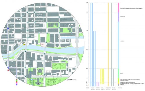 Context plan and elevator diagram