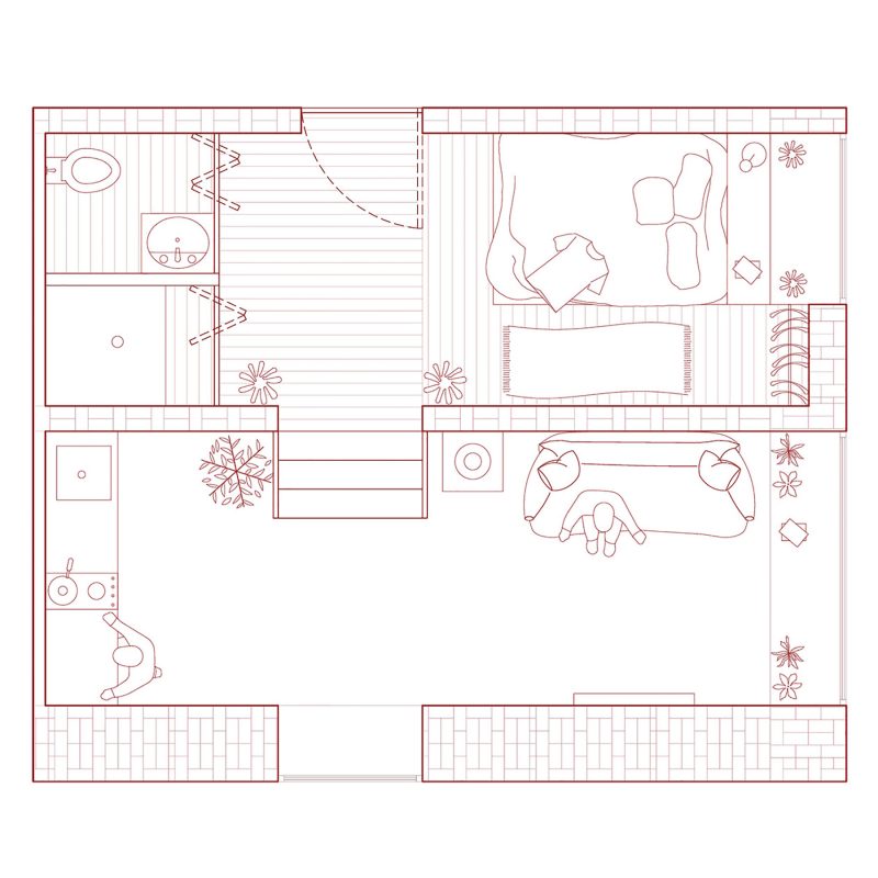 Floor plan of dwelling unit 