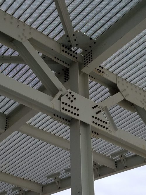 view of structural detail with rivets 