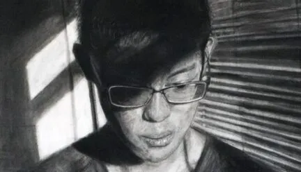 charcoal portrait drawing 