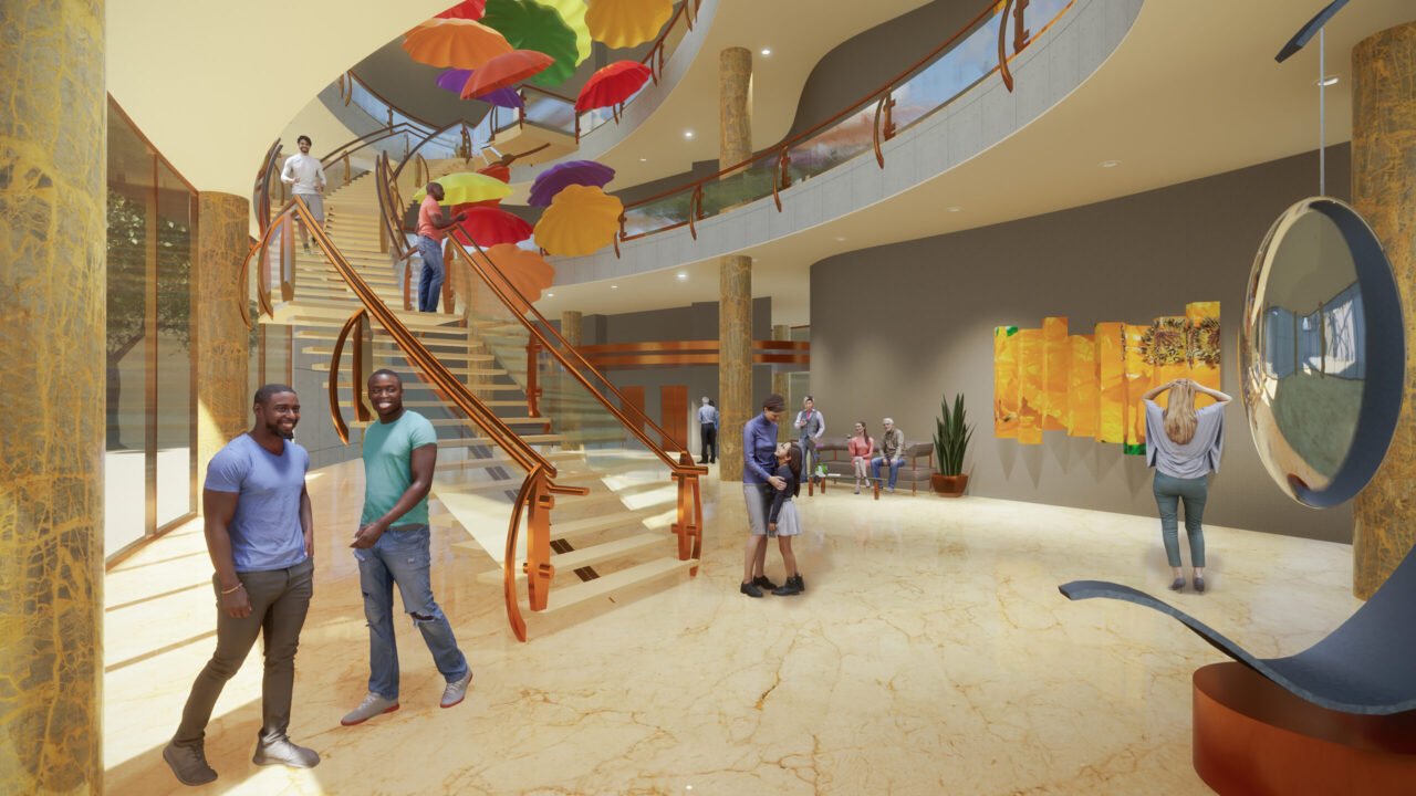 interior rendering of museum 