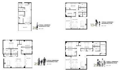 floor plans in black and white