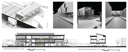 digital model, physical model, and cross section drawings