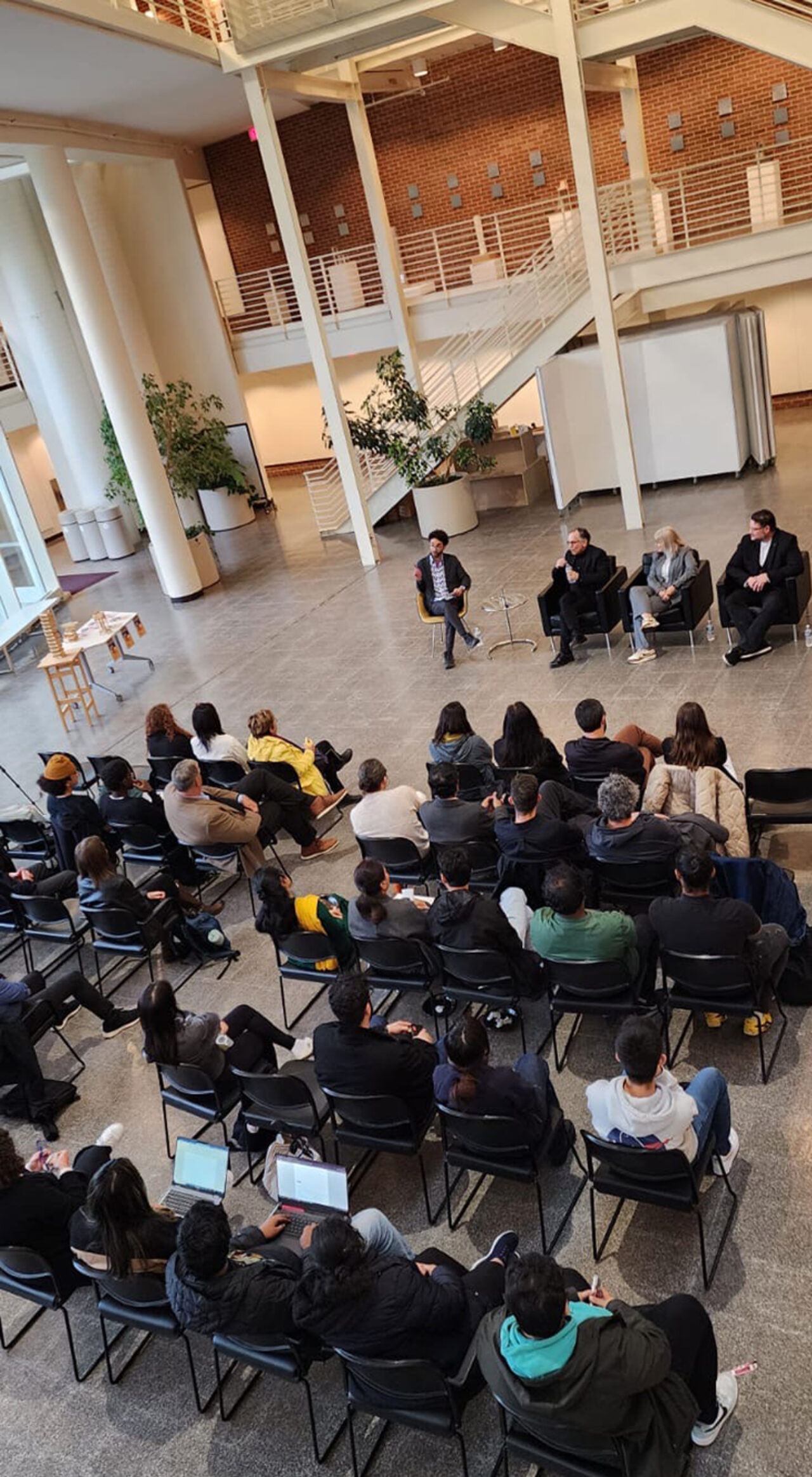 aerial view of lecture