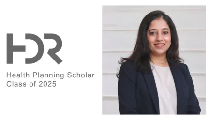 nisha patil next to logo for HDR