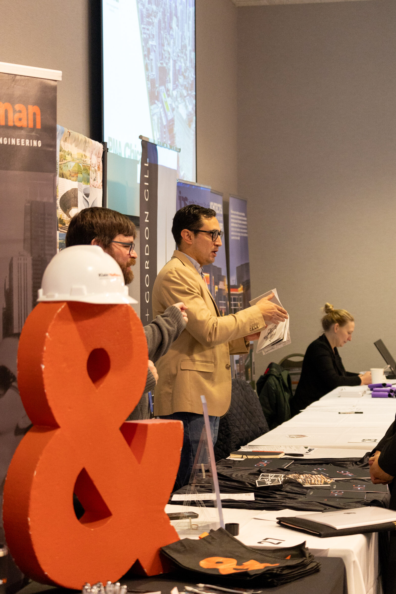 students and vendors discussing at career xpo 2025