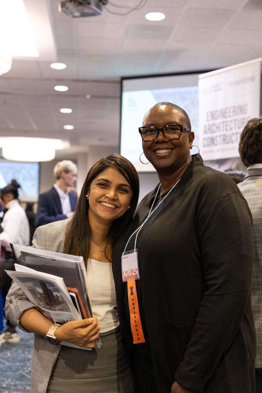 students and vendors discussing at career xpo 2025