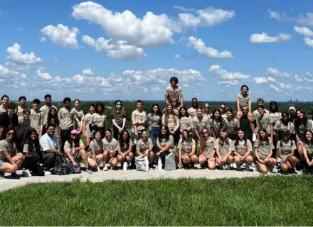 Architecture students posing for class picture in St Louis