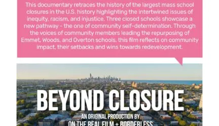 picture of chicago with text and name of exhibit. All information is found below in text.