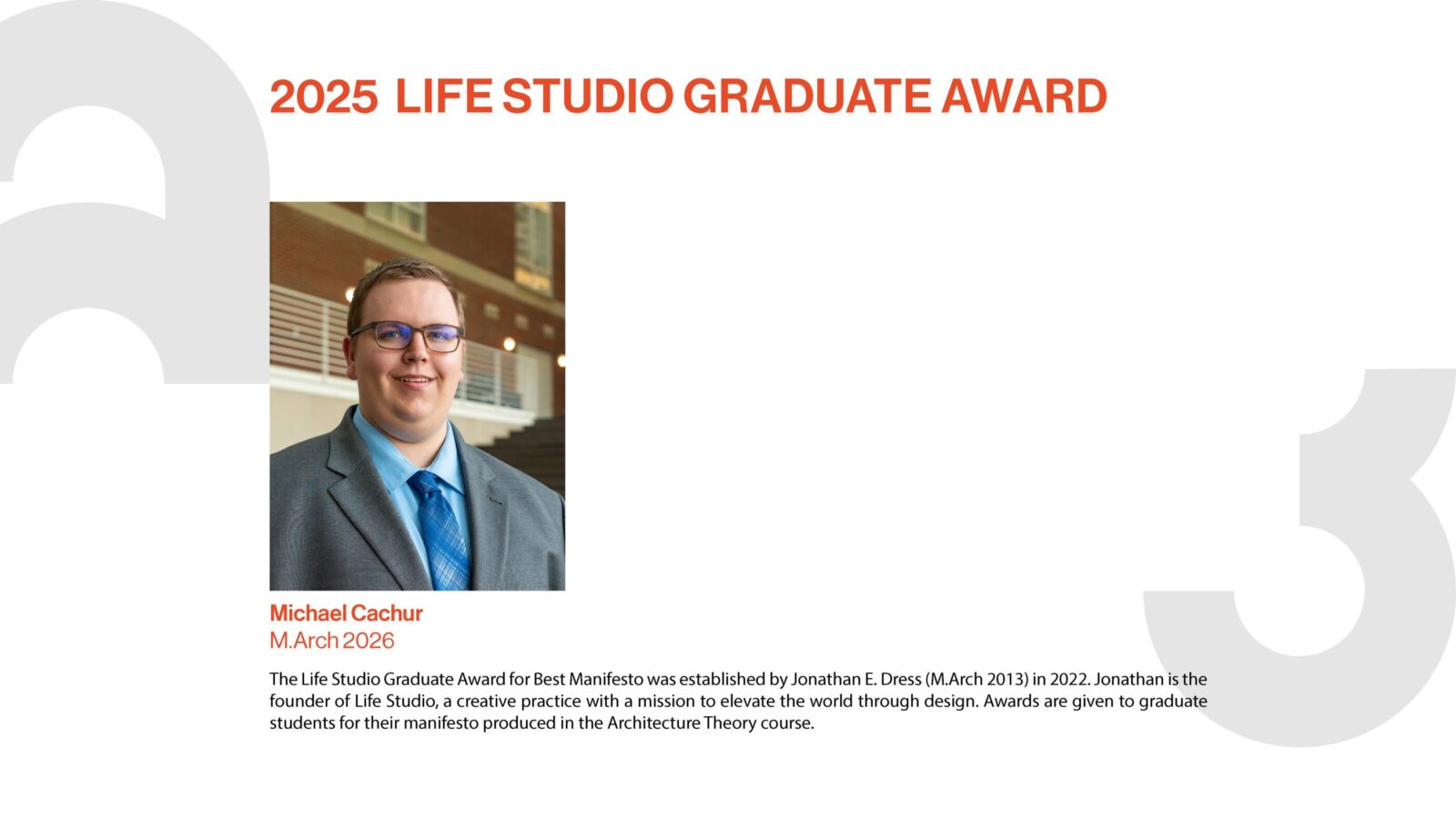 Life Studio Graduate Award Winners - Michael Caucher