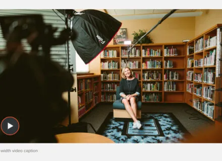 An example of a full-width video component.