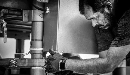 Chris Bonner at work