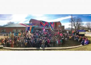 Chromatopia with students and community members at Stratton Elementary