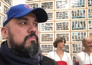 Jorge Lucero at an exhibition