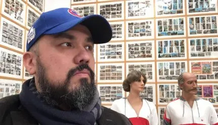 Jorge Lucero at an exhibition